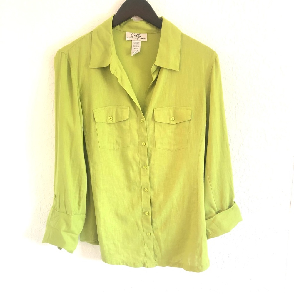 Cathy by Cathy Daniels Linen Button Down